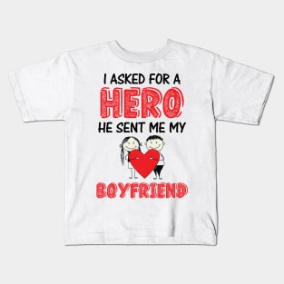 Girlfriends, boyfriend, hero Kids T-Shirt